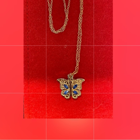 Gold Butterfly 🦋 I LOVE YOU Locket Necklace - Picture 2 of 2